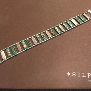 Silpada reversible Sterling Silver bracelet EUC